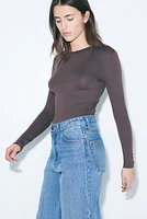 Long-sleeved Microfiber Top