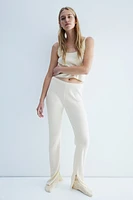 Fine-Knit Flared Pants