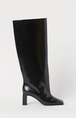 Oversized Leather Boots