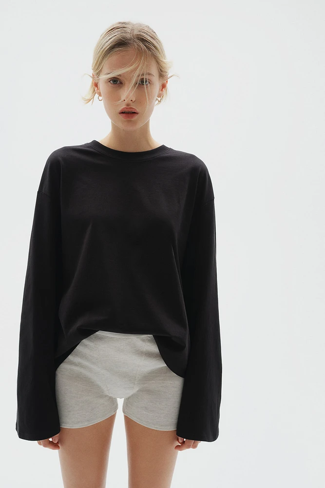 Long-Sleeved Cotton Top