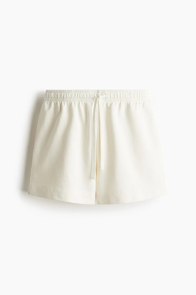 Short en molleton de coton délavé