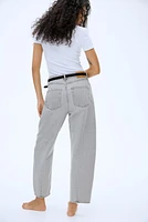 High Rise Barrel Leg Jeans
