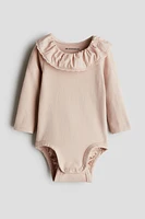 Cotton Bodysuit with Collar