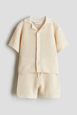 2-piece Pointelle-Knit Cotton Set