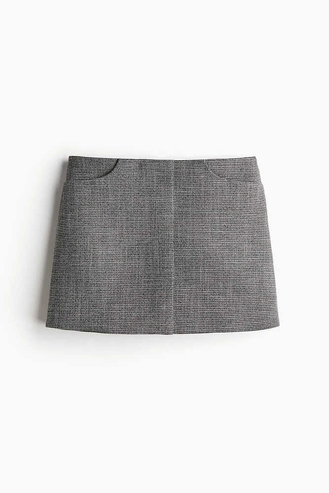 Structured Twill Mini Skirt