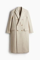 Double-Breasted Wool-Blend Coat