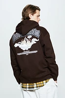 Loose Fit Printed Hoodie