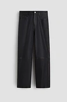 5-pocket leather trousers