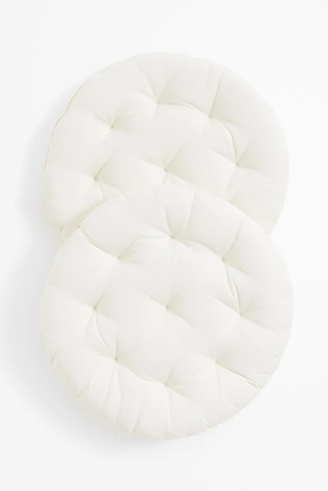 Lot de 2 coussins chaise rondes
