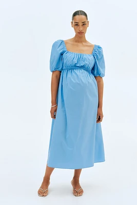 MAMA Cotton-Blend Poplin Dress