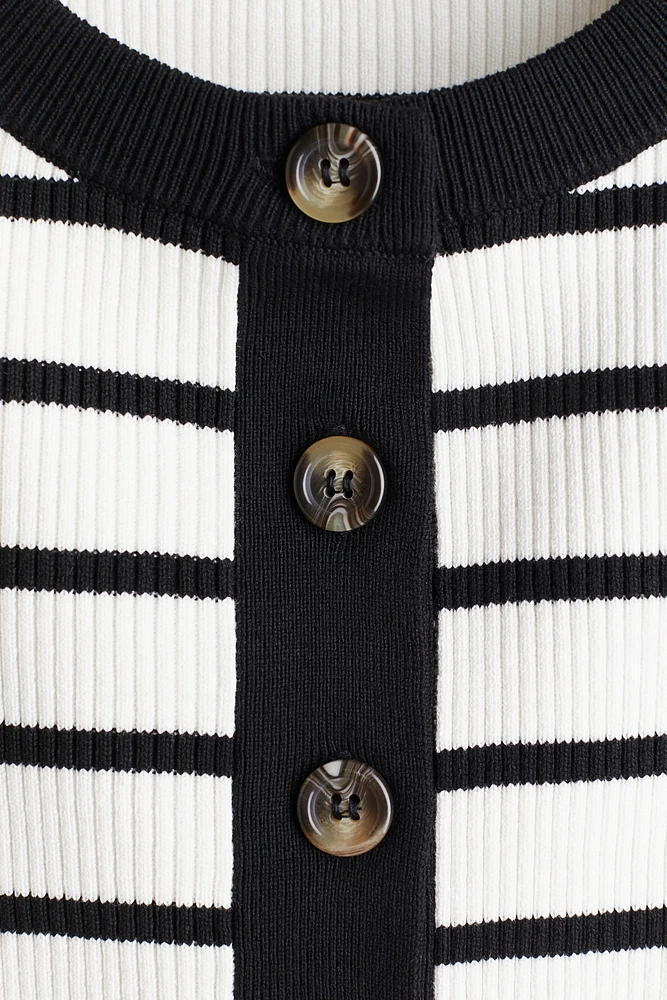 Short Rib-Knit Cardigan