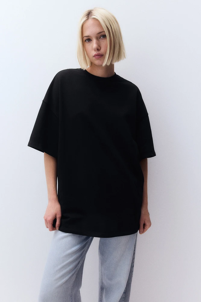 Oversized Short-Sleeved Sweatshirt