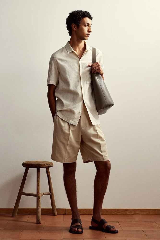 Regular Fit Linen-Blend Resort Shirt