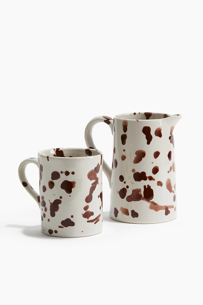 Speckled-glaze Stoneware Pitcher