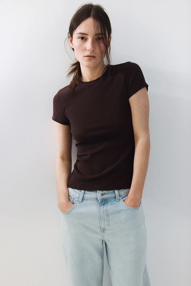 T-shirt côtelé