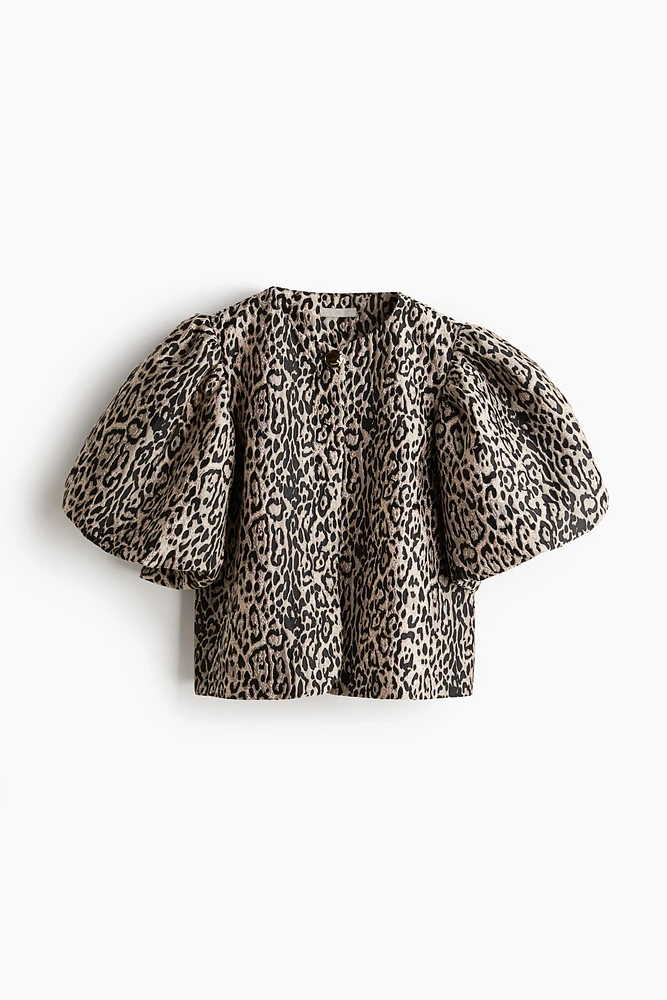 Balloon-Sleeved Blouse