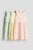 3-pack printed cotton dresses