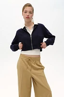 Wide-cut Pull-on Pants