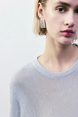 Metallic Knit T-Shirt