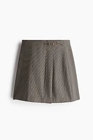 Metal-Detail Mini Skirt