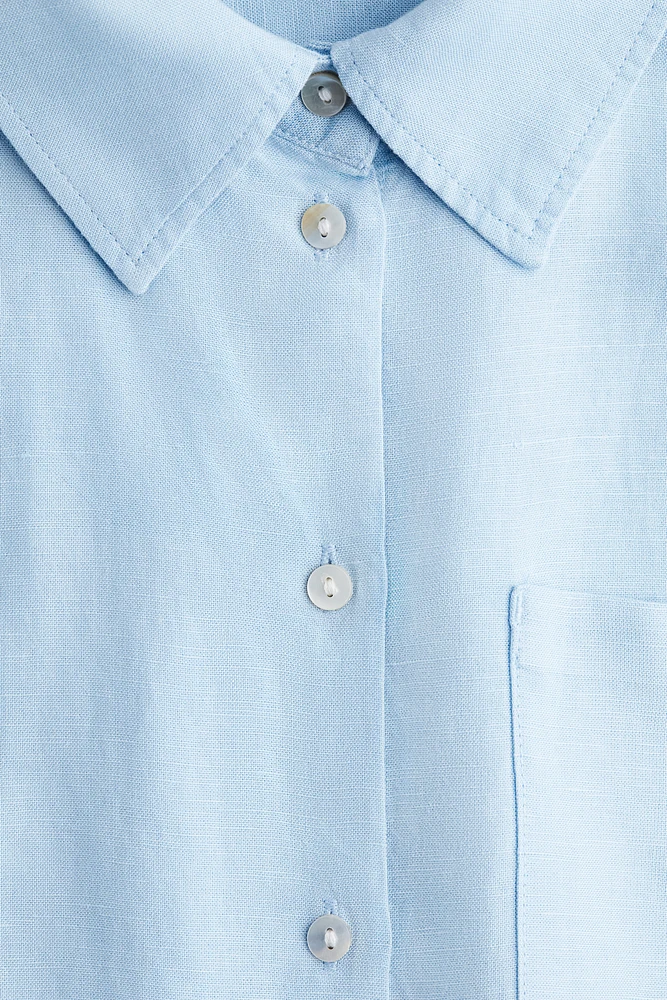 Linen-Blend Shirt