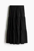 Lace-Inset Maxi Skirt