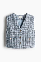 Gilet sans manches en bouclé