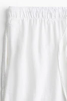Wide-Leg Linen-Blend Pants