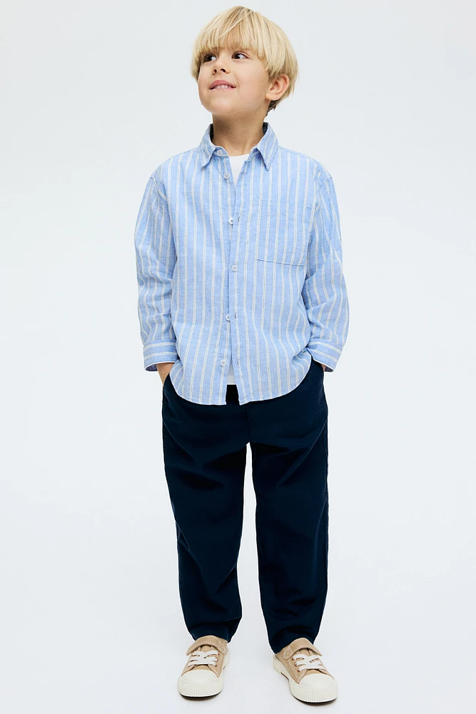Chemise en lin mélangé