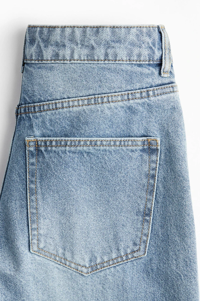 Straight-Cut Foldover-Cuff Jeans