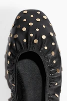 Studded ballet pumps