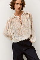 Ruffle-Trimmed Blouse