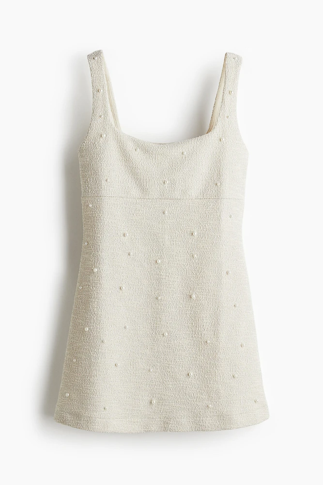 Bead-embellished Bouclé Dress