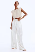 Draped cropped top