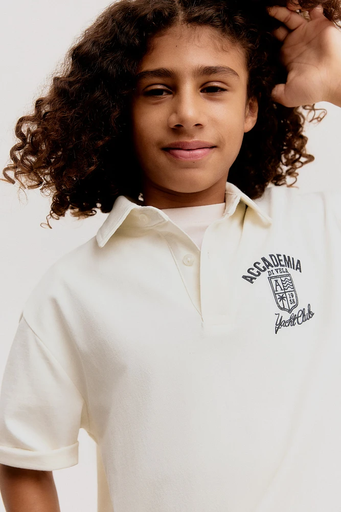 Text-Motif Polo Shirt