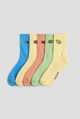 Lot de 5 paires chaussettes à motif intarsia