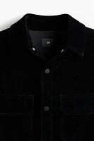 Regular Fit Velvet Overshirt