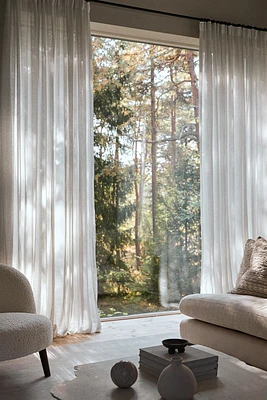2-pack Long Linen-Blend Curtain Panels