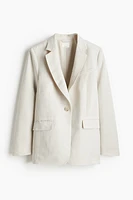 Linen-blend Blazer