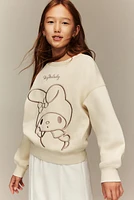 Sweatshirt with Embroidered Motif