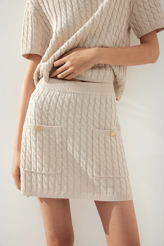 Cable-Knit Skirt