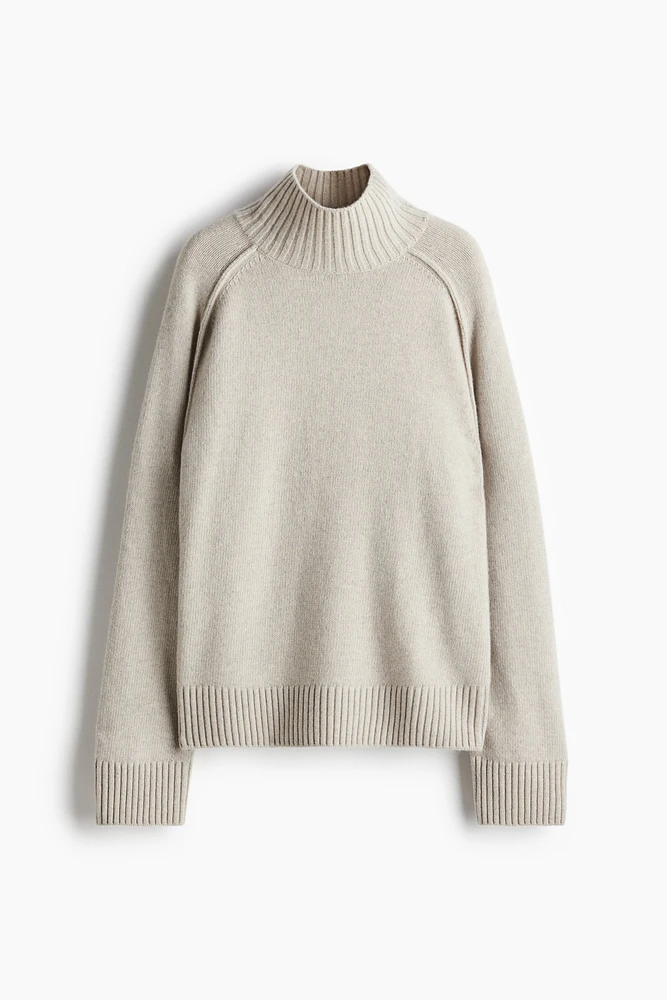 Cashmere-blend Mock Turtleneck Sweater