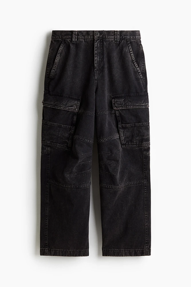 Loose-Fit Cotton Cargo Pants