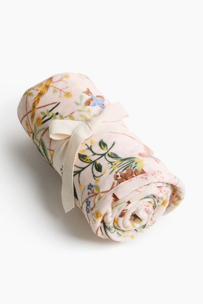 Patterned Velour Baby Blanket