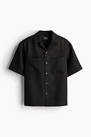 Regular Fit Short-sleeved Twill Resort Shirt