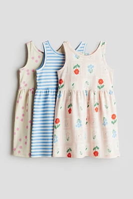 Lot de 3 robes en coton imprimé