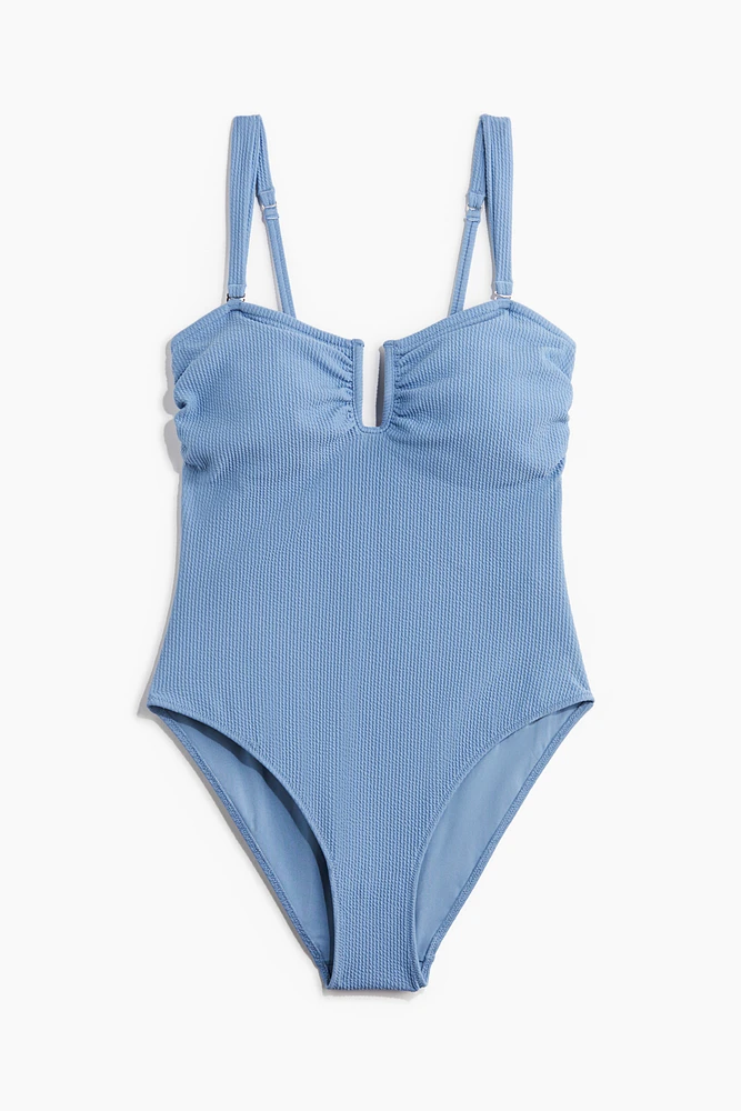 Padded-Cup Bandeau Swimsuit