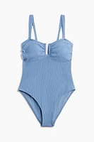 Padded-Cup Bandeau Swimsuit