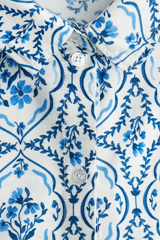 Chemise à manches courtes en sergé