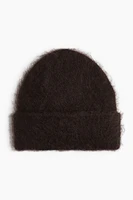 Fuzzy Wool-Blend Beanie